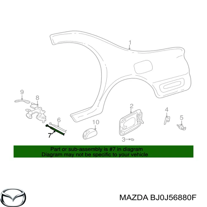 Mazda BJ0J56880F ціна, від 7.06 USD