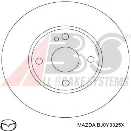 BJ0Y3325X Mazda диск гальмівний передній