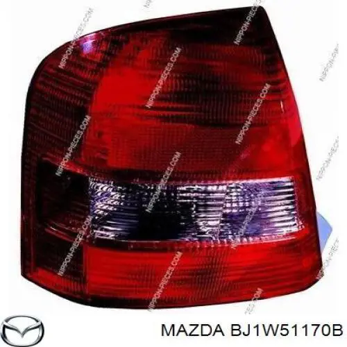 Скло заднього ліхтаря, правого на Mazda 323 (BJ)
