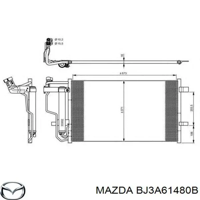 BJ3A61480 Mazda Конденсатор