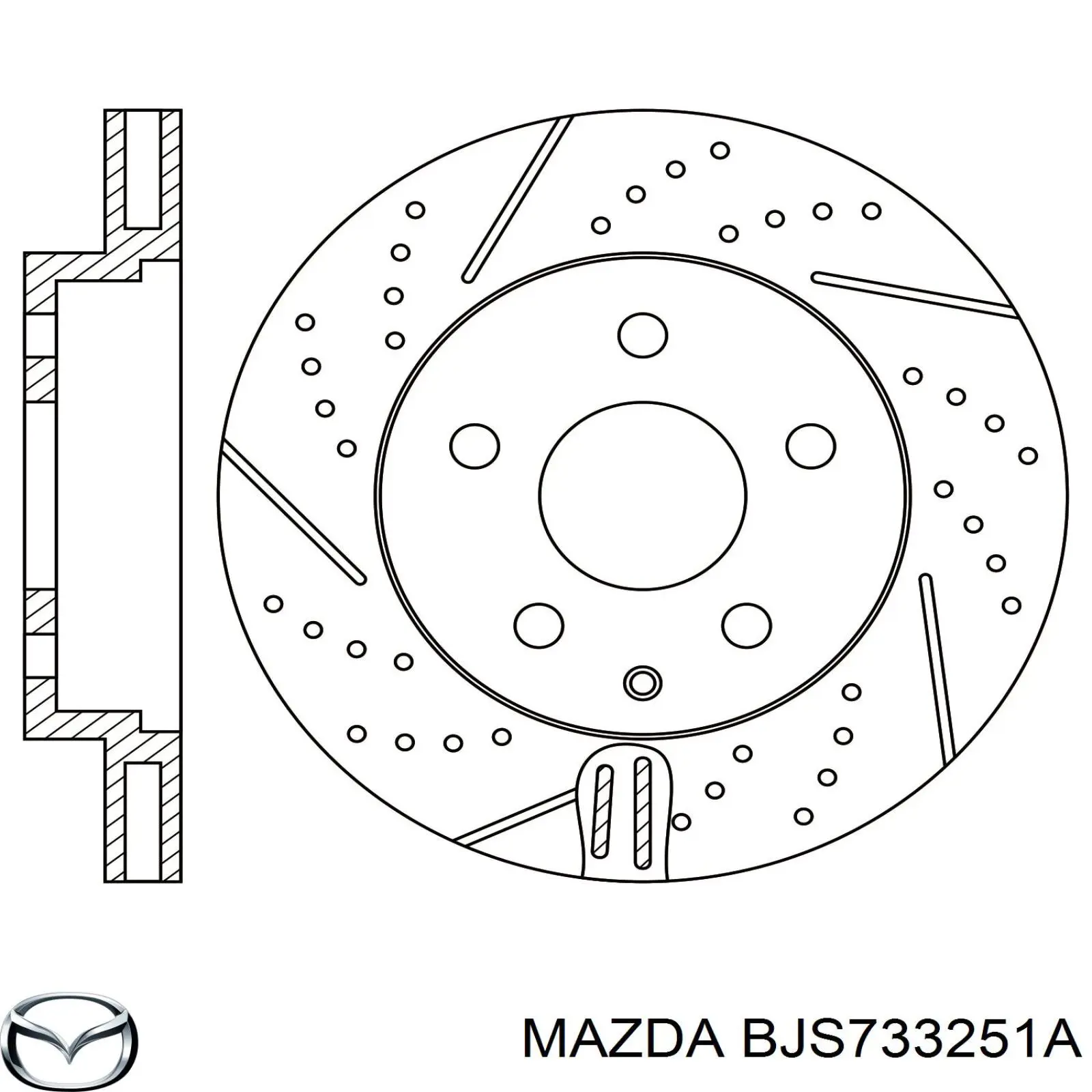 Гальмівні диски передні BJS733251A Mazda
