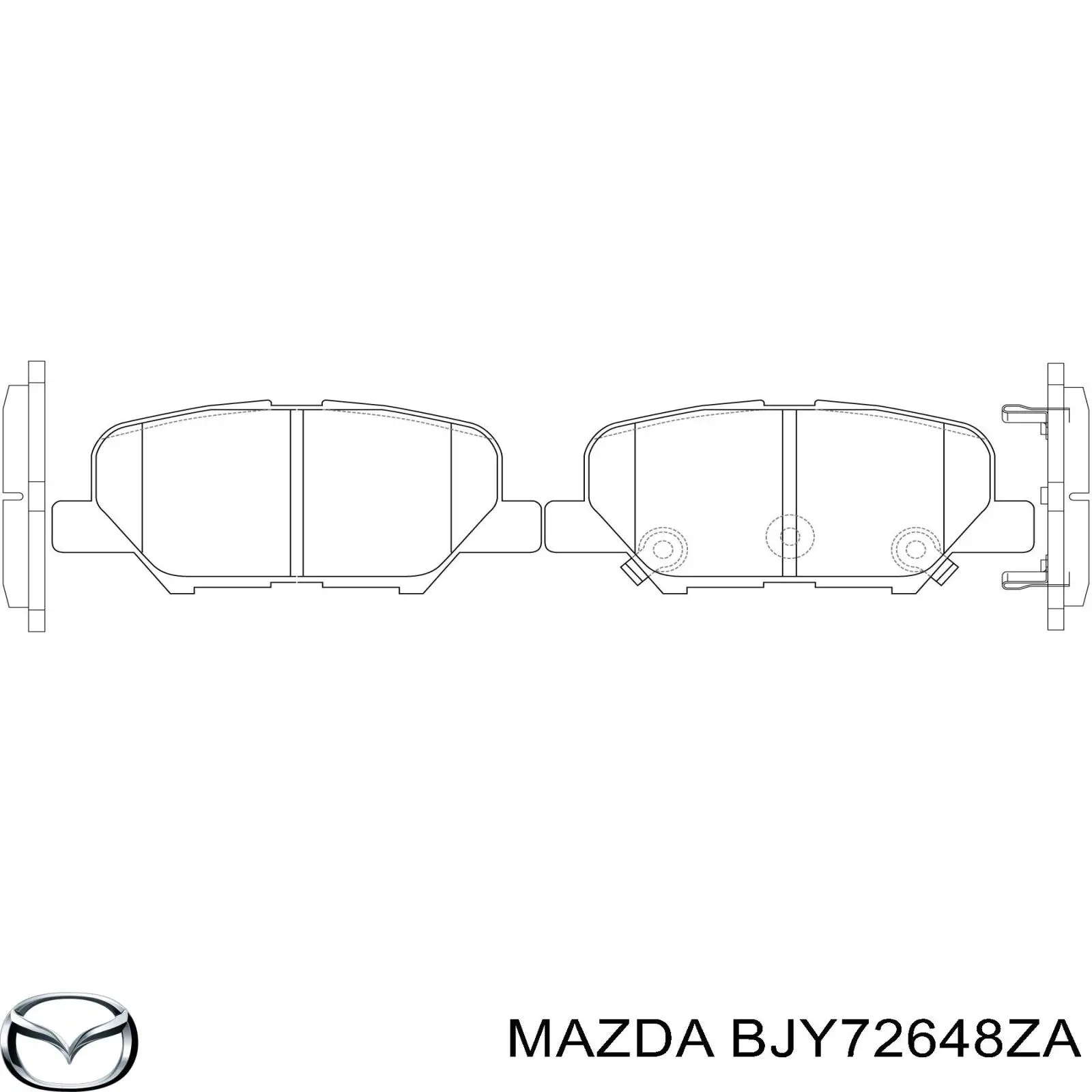 BJY72648ZA Mazda Колодки гальмівні задні, дискові