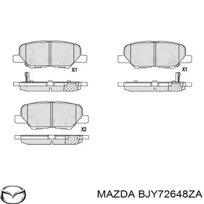Купити BJY72648ZA Mazda Задні колодки