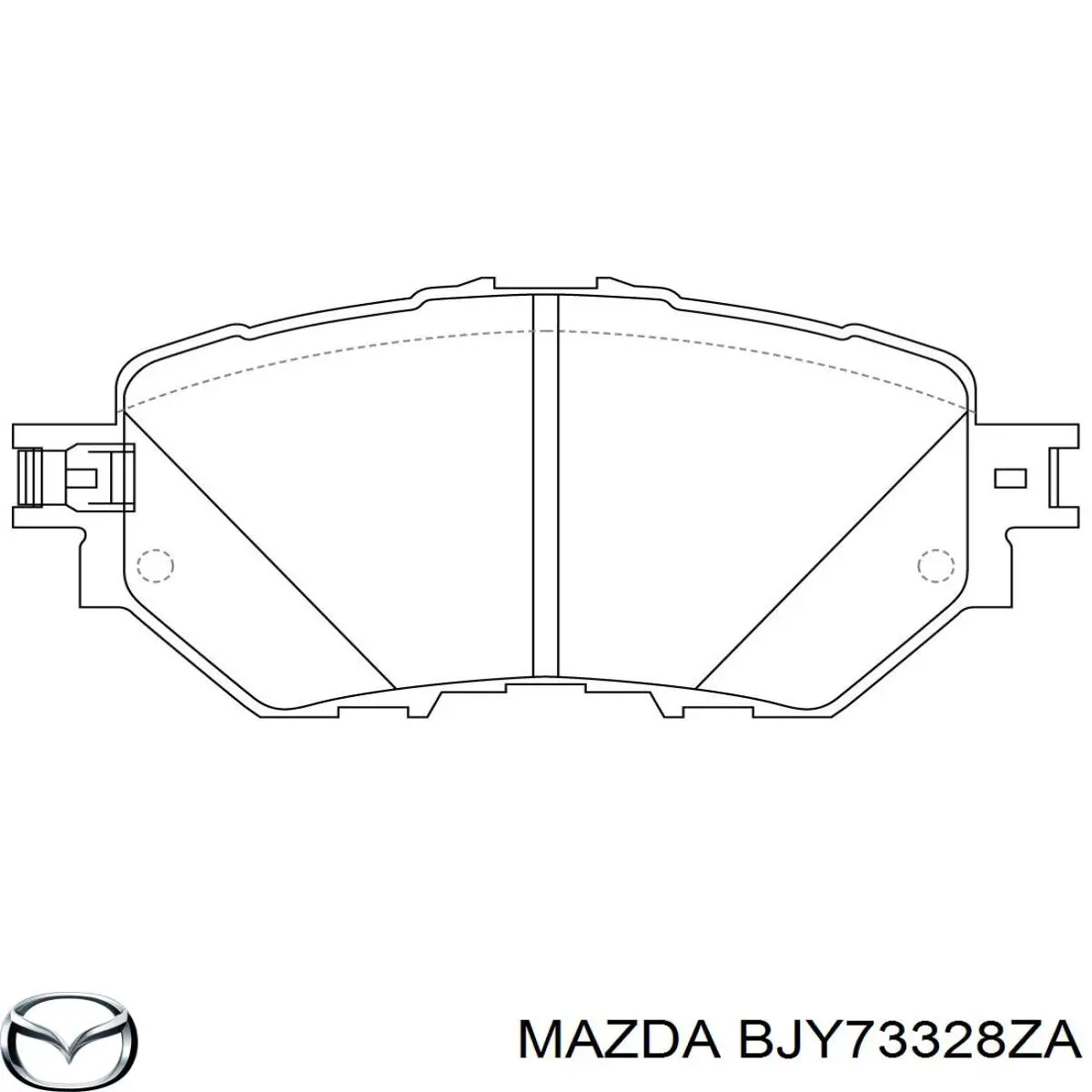 Колодки гальмівні передні, дискові BJY73328ZA Mazda