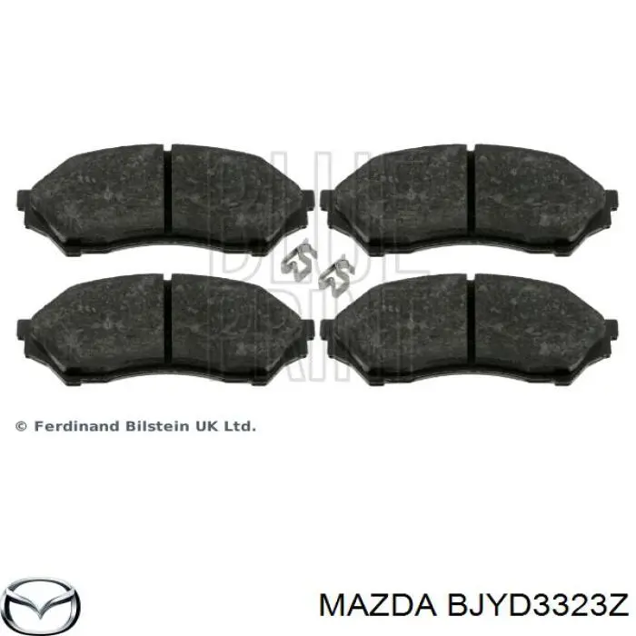 Гальмівні колодки Mazda BJYD3323Z ціна, від 15.54 USD