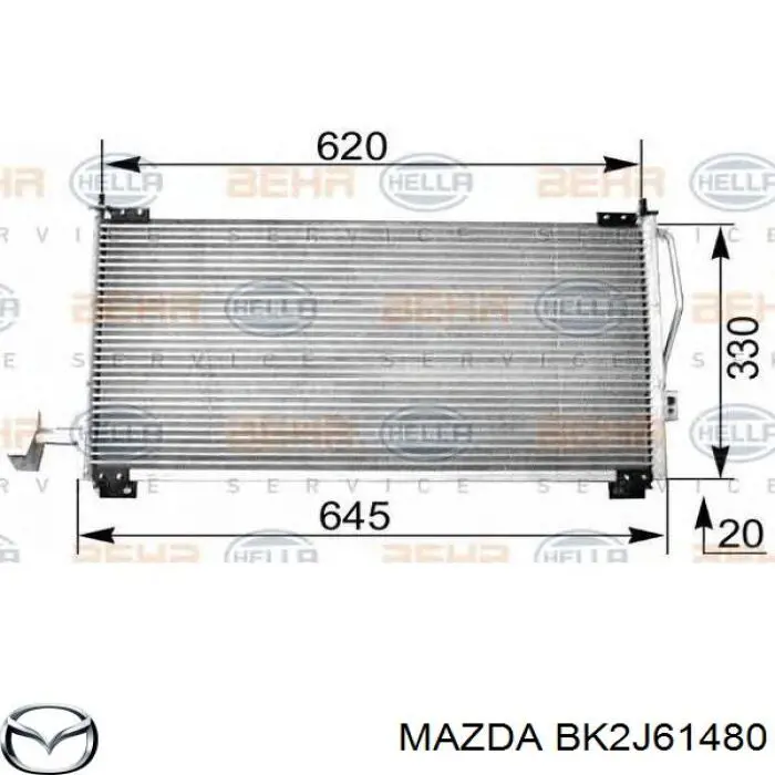 BK2K61480B Mazda Конденсатор