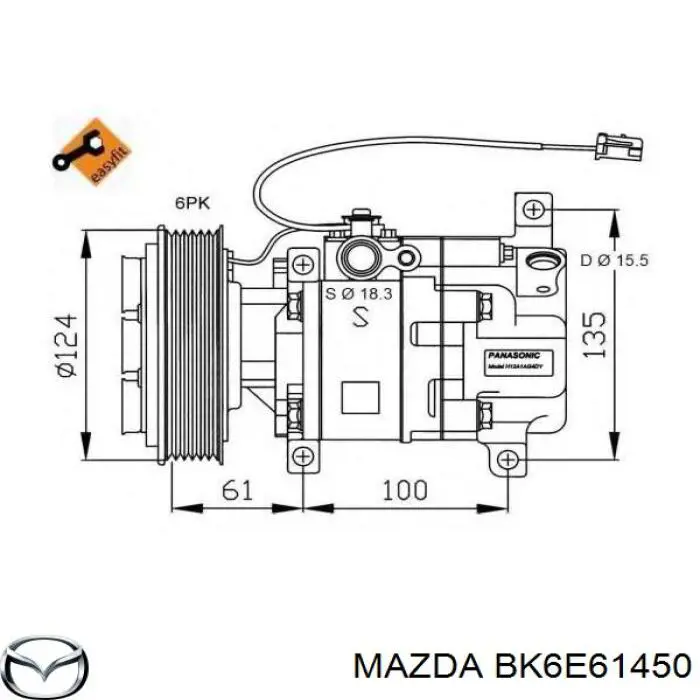 Компресор кондиціонера H12A1AA4DG Panasonic