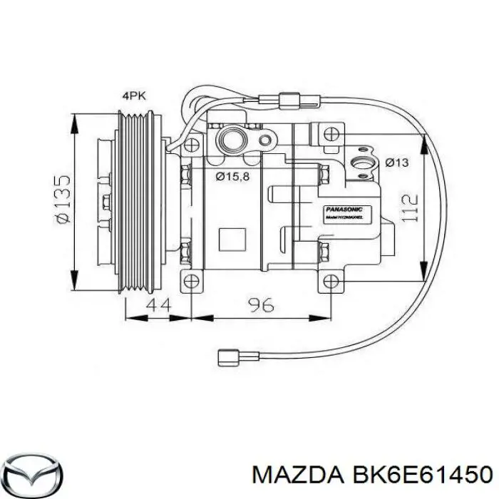 Купити H12A1AA4DG Panasonic Компресор кліматичної установки
