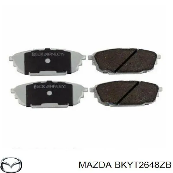 Задні гальмівні колодки BKYT2648ZB Mazda