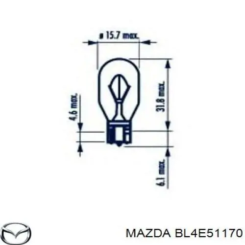 BL4E51170 Mazda скло заднього ліхтаря, правого