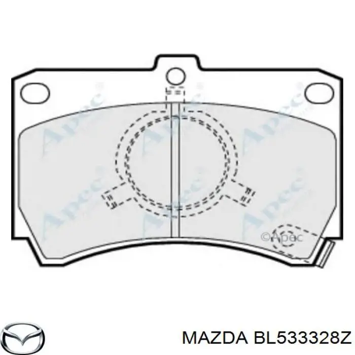 BL533328Z Mazda колодки гальмівні передні, дискові