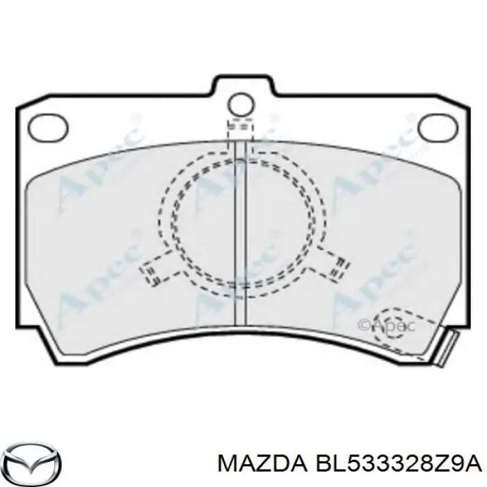 BL533328Z9A Mazda колодки гальмівні передні, дискові