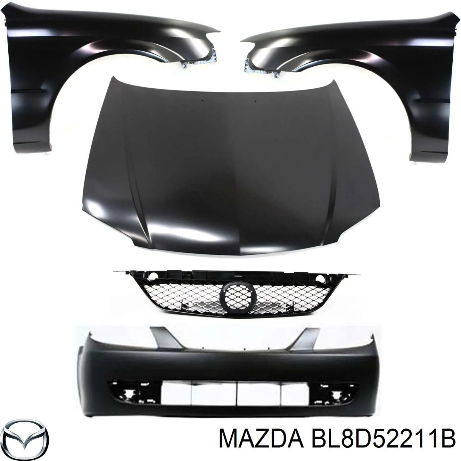 BL8D52211B Mazda крило переднє ліве