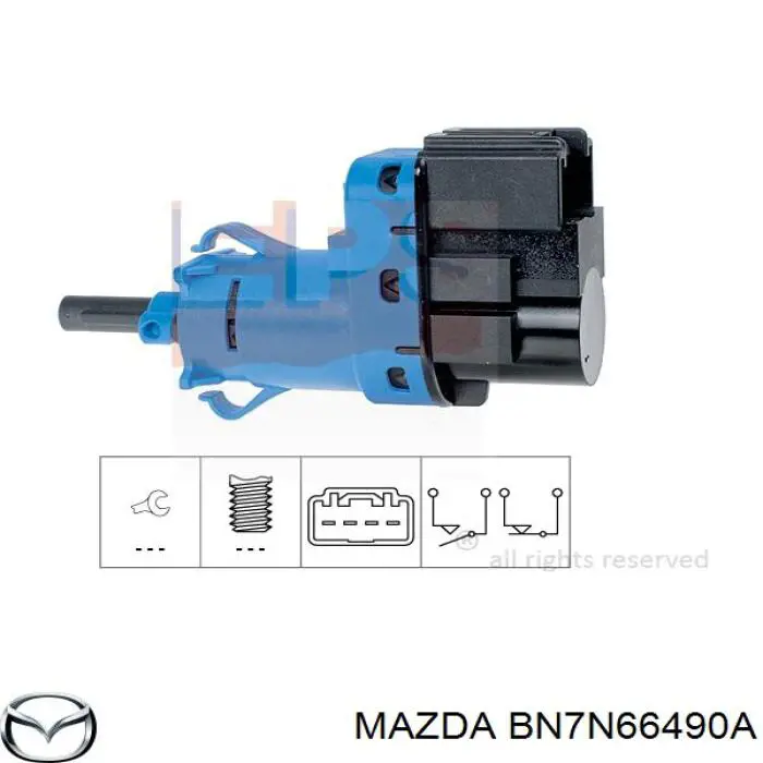 Кнопка стоп-сигналу Mazda BN7N66490A ціна, від 6.33 USD