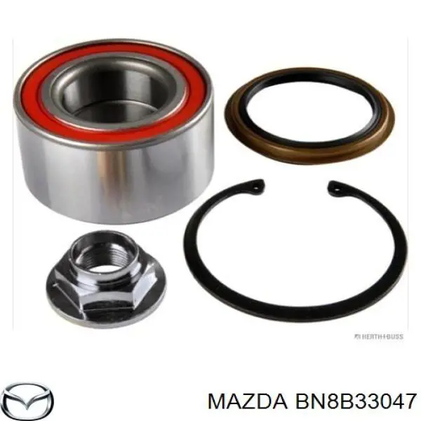 Комплект підшипник маточини передньої Mazda BN8B33047 ціна, від 19.80 USD