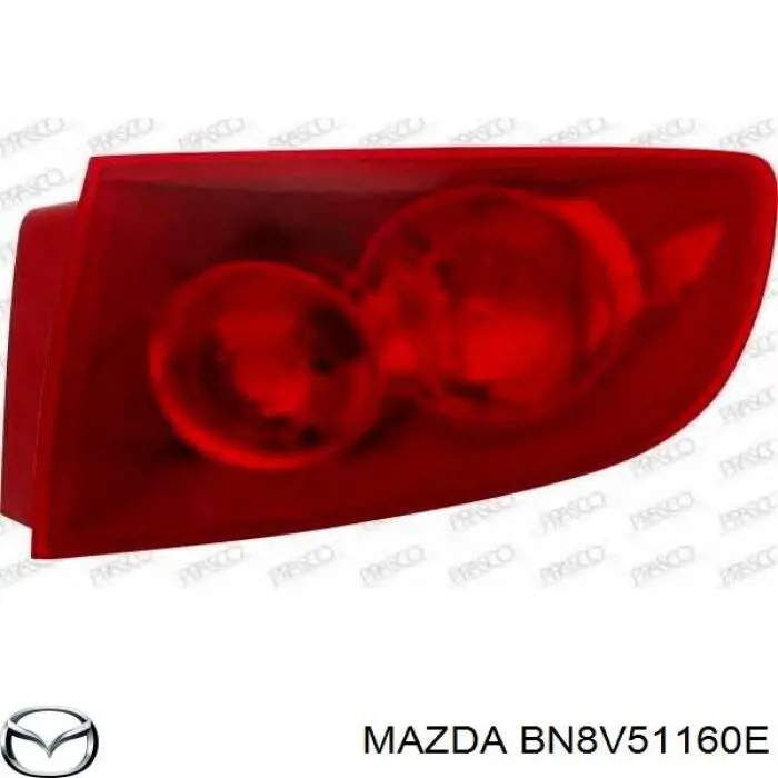 BN8V51160E Mazda ліхтар задній лівий, зовнішній