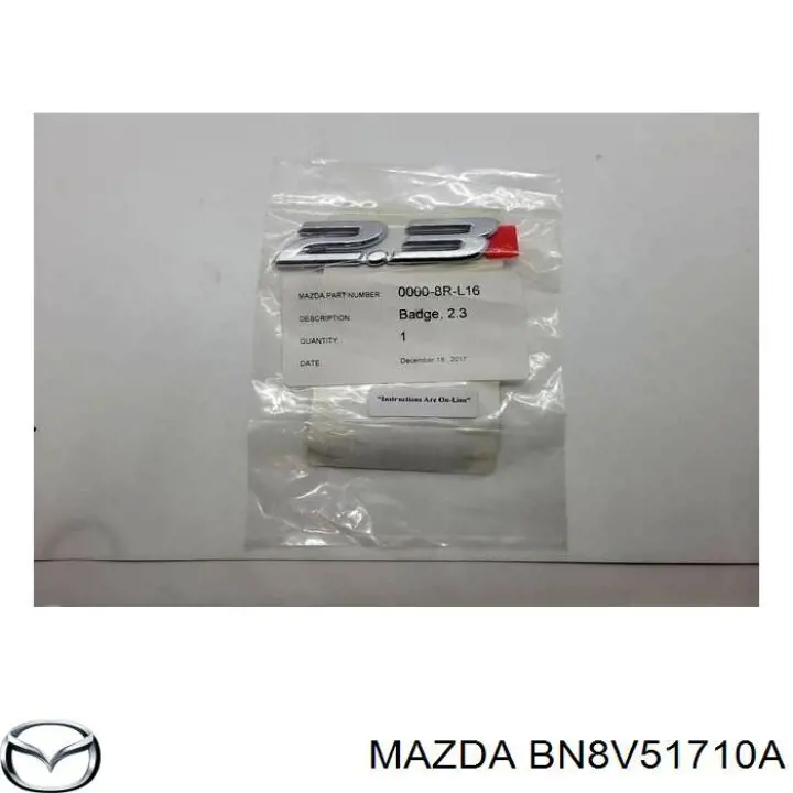 Емблема на кришку багажника, фірм.значок Mazda BN8V51710A ціна, від  USD