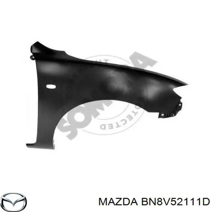Крило переднє праве Mazda BN8V52111D ціна, від 35.23 USD