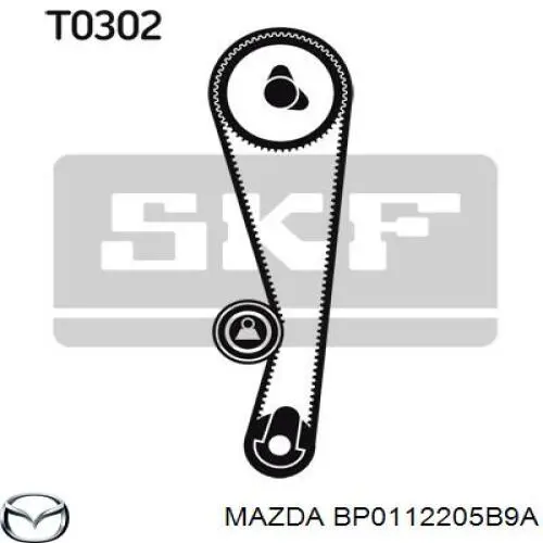 Ремінь ГРМ BP0112205B9A Mazda