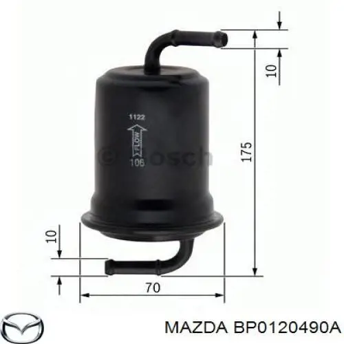 BP0120490A Mazda фільтр паливний