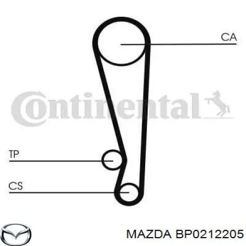 Зубчастий ремінь Mazda BP0212205 ціна, від 9.13 USD