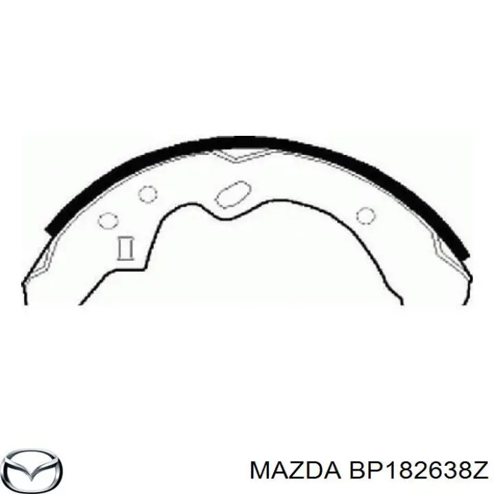 BP182638Z Mazda Колодки гальмівні задні, барабанні