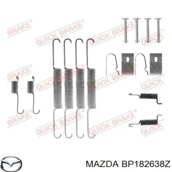 Колодки гальмові задні, барабанні Mazda BP182638Z ціна, від 13.39 USD