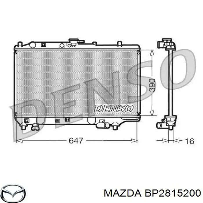 Радіатор BP2815200 Mazda