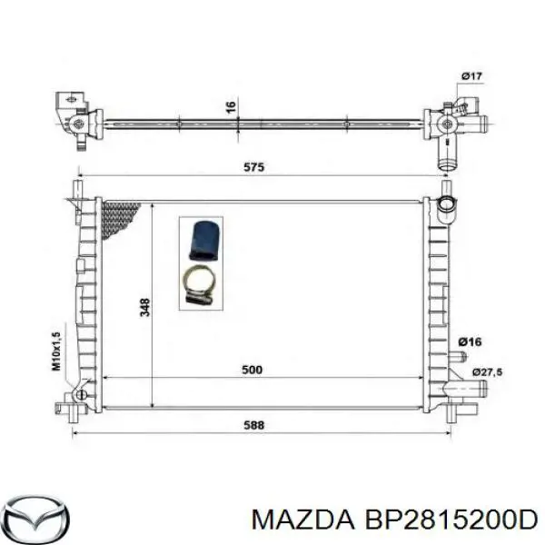 Купити BP2815200D Mazda Радіатор двигуна