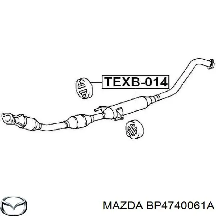 BP4740061A Mazda Кронштейн кріплення глушника