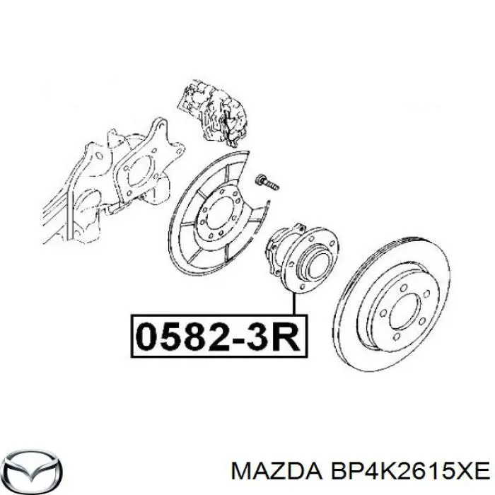 Маточини задніх коліс Mazda BP4K2615XE ціна, від 49.34 USD