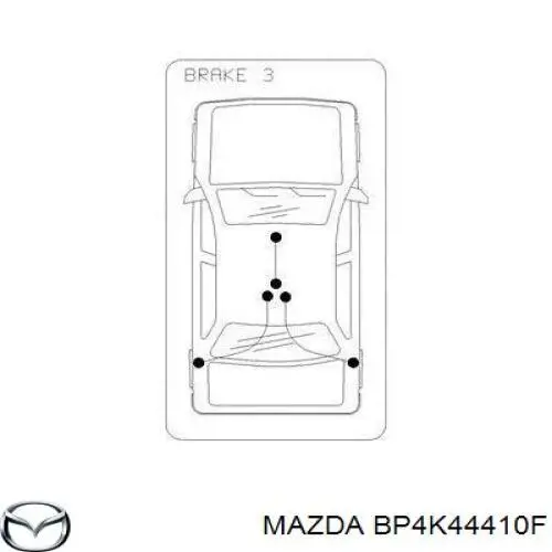 Купити BP4K44410F Mazda Трос ручного гальма задній, правий
