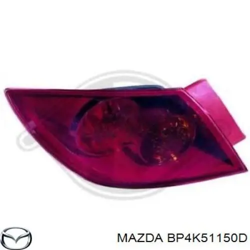 Ліхтар задній правий, зовнішній Mazda BP4K51150E ціна, від 52.65 USD