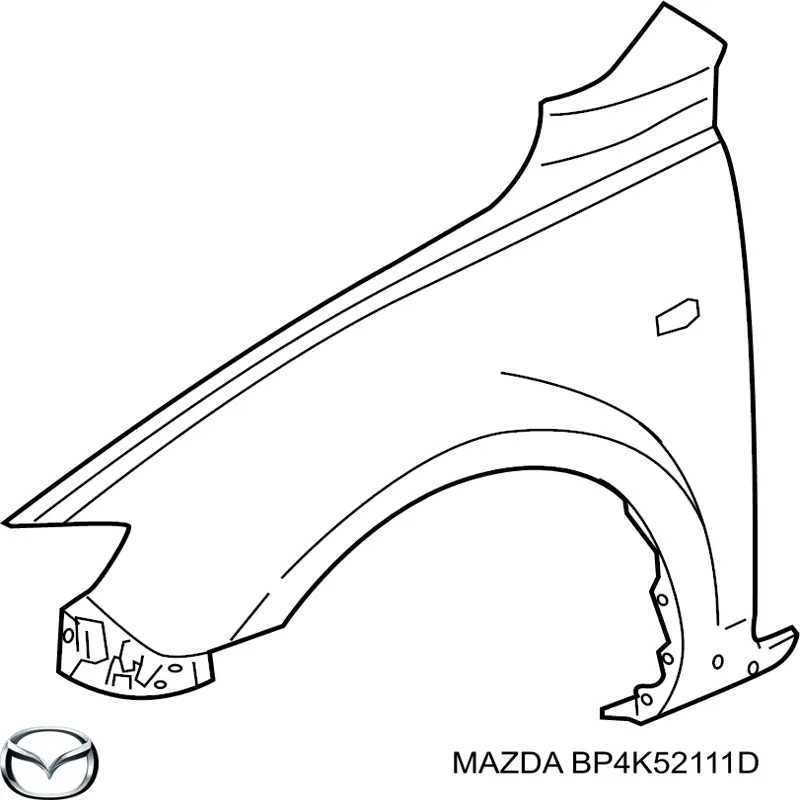 BP4K52111D Mazda Крило переднє праве
