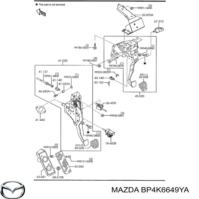 Датчик включення зчеплення Mazda BP4K6649YA ціна, від 8.87 USD
