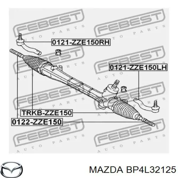 BP4L32125 Mazda пильник рульового механізму/рейки