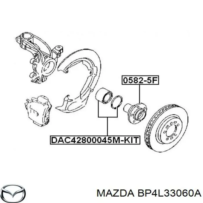 Маточина передня BP4L33060A Mazda