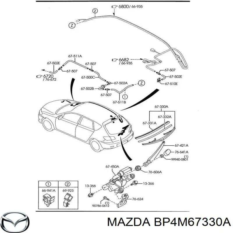 Купити BP4M67330A Mazda Щітка задня
