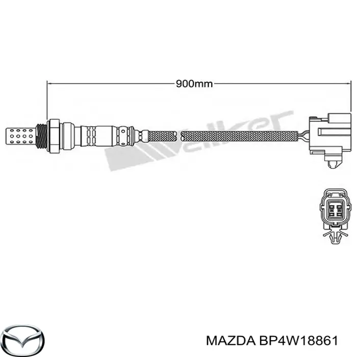 BP4W18861 Mazda лямбдазонд, датчик кисню до каталізатора