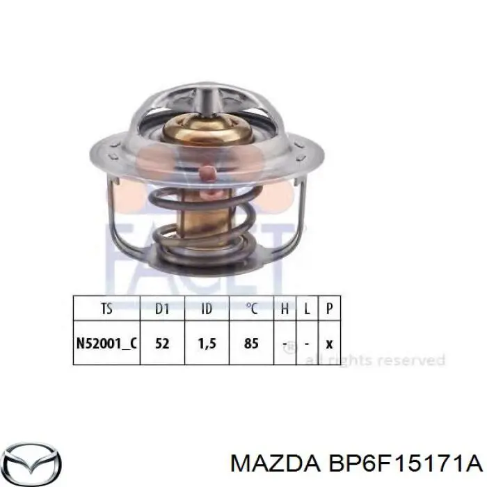 Автомобільний термостат Mazda BP6F15171A ціна, від 7.60 USD