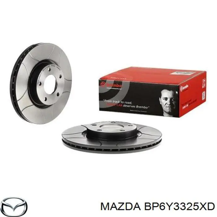 Диск переднього гальма Mazda BP6Y3325XD ціна, від 46.92 USD