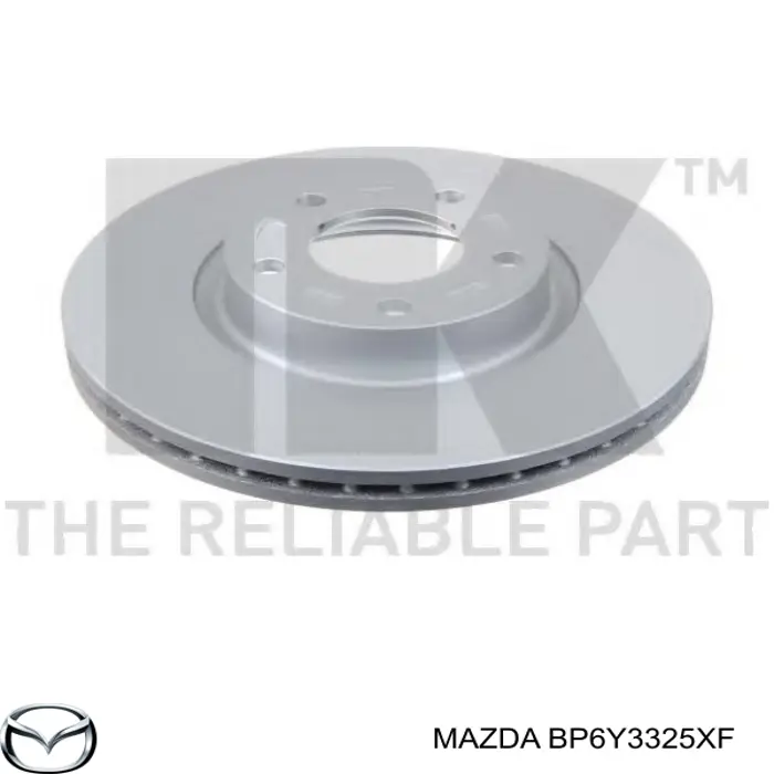 Диск переднього гальма Mazda BP6Y3325XF ціна, від 50.26 USD