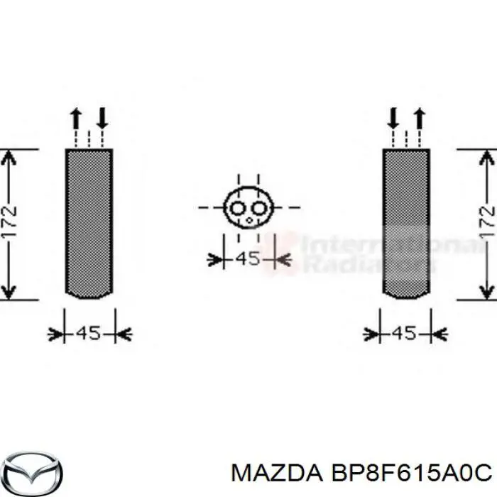 Ресивер-осушувач кондиціонера BP8F615A0C Mazda