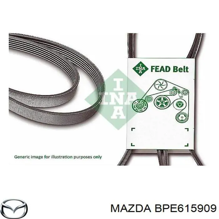 BPE615909 Mazda ремінь приводний, агрегатів
