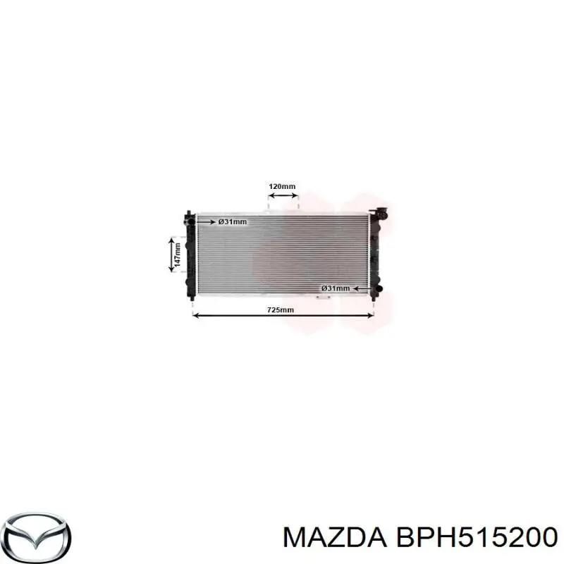 Купити BPH515200 Mazda Радіатор двигуна