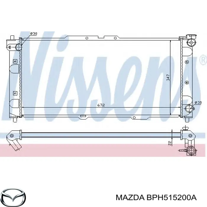 BPH515200A Mazda Радіатор охолодження двигуна