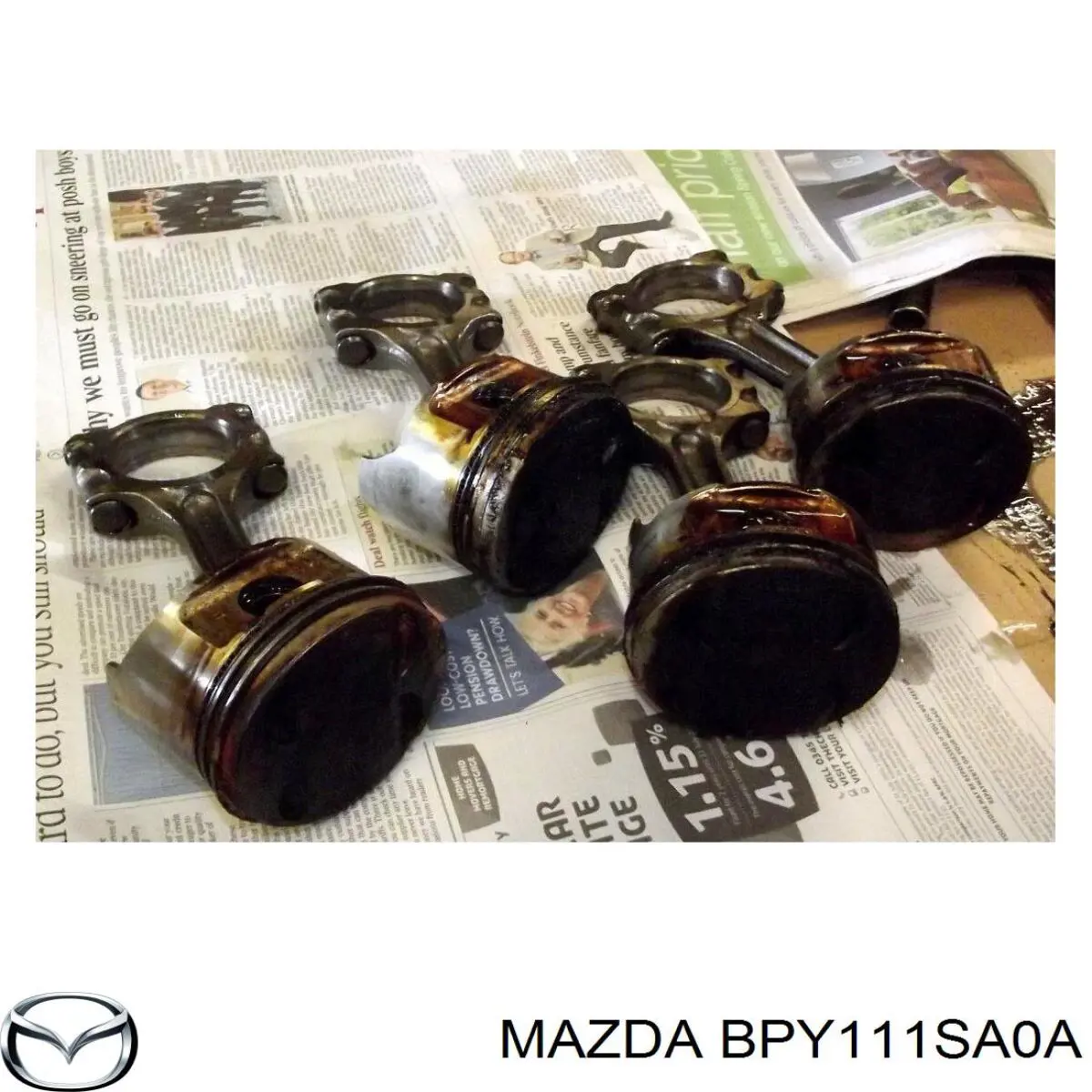 Поршень з пальцем без кілець, STD на Mazda 323 (BA)