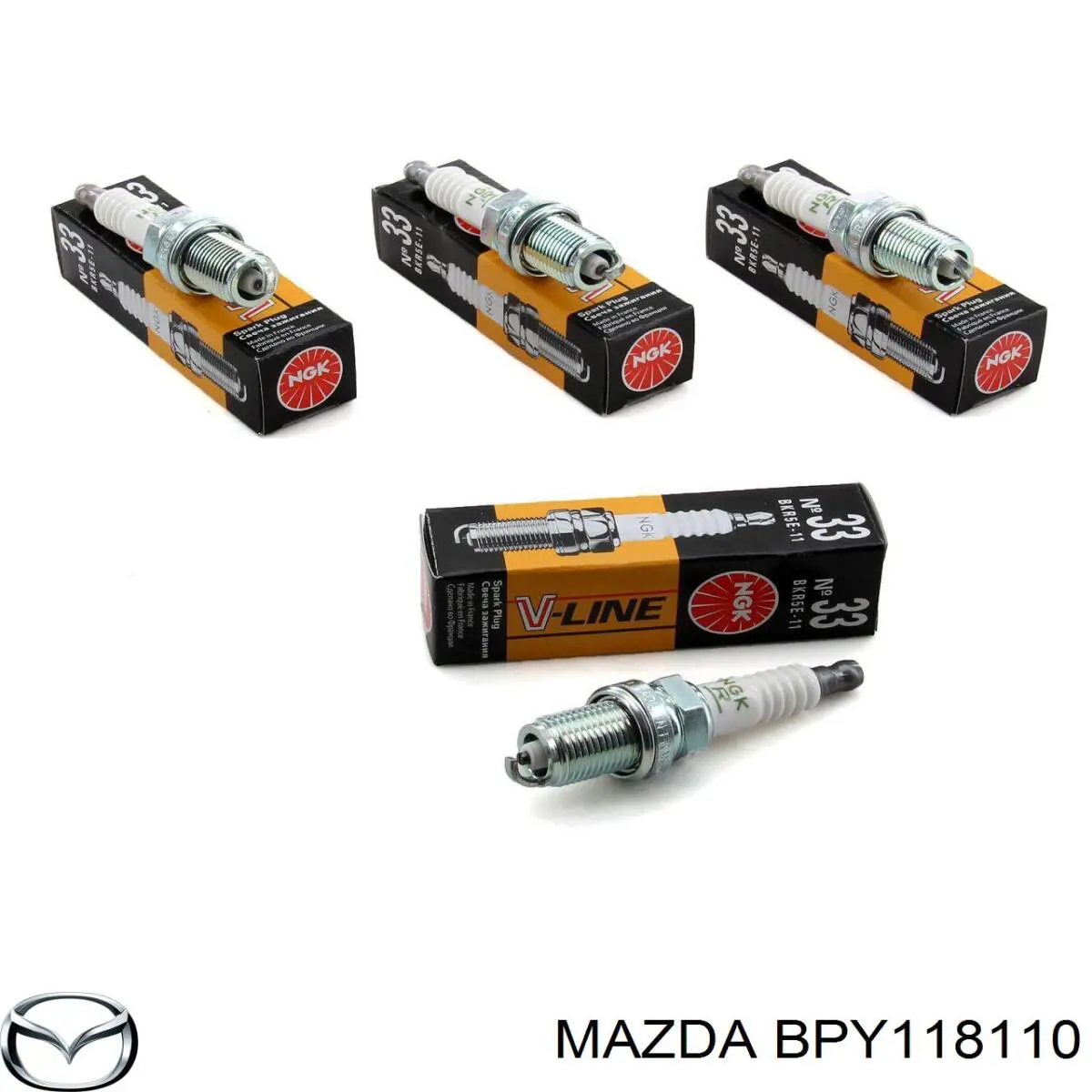 Свічки запалювання BPY118110 Mazda