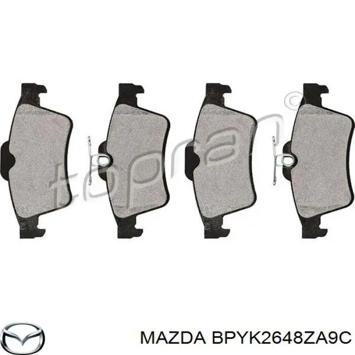 Купити BPYK2648ZA9C Mazda Задні колодки