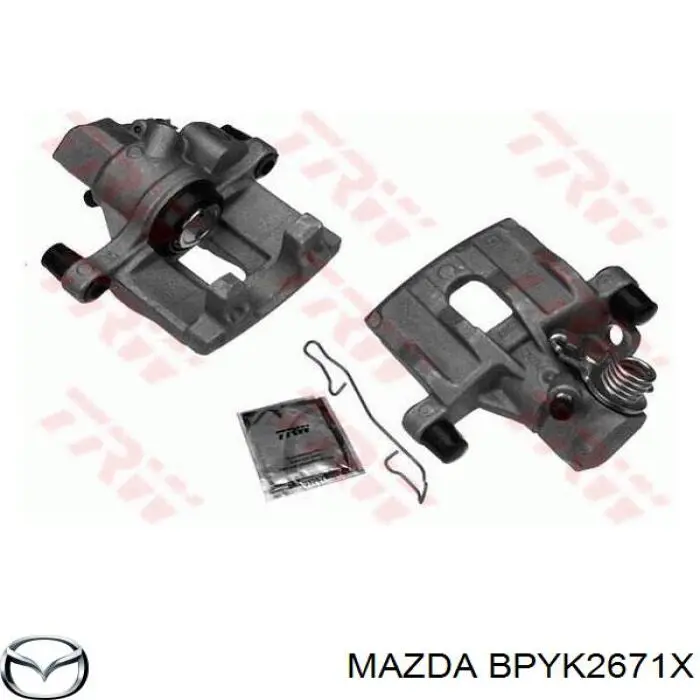 Супорт гальмівний задній лівий Mazda BPYK2671X ціна, від 43.39 USD
